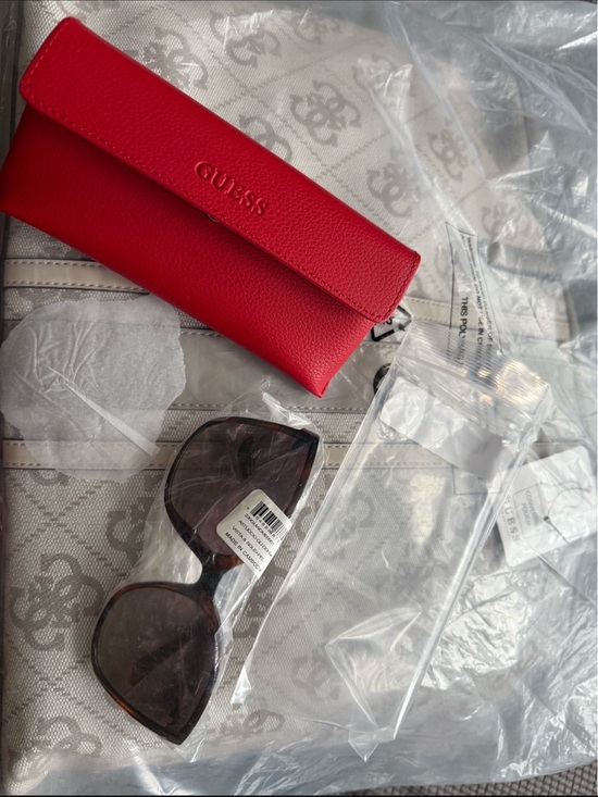Guess Accessories - GUESS Red Sunglasses Case with Tortoiseshell Frames